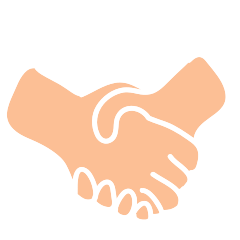 Cartoon handshake